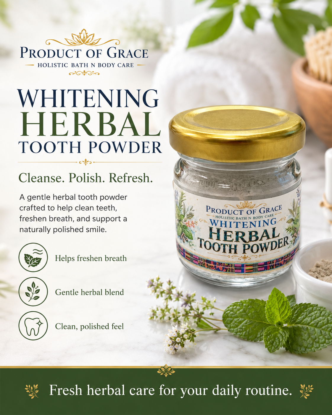 Whitening Herbal Tooth Powder