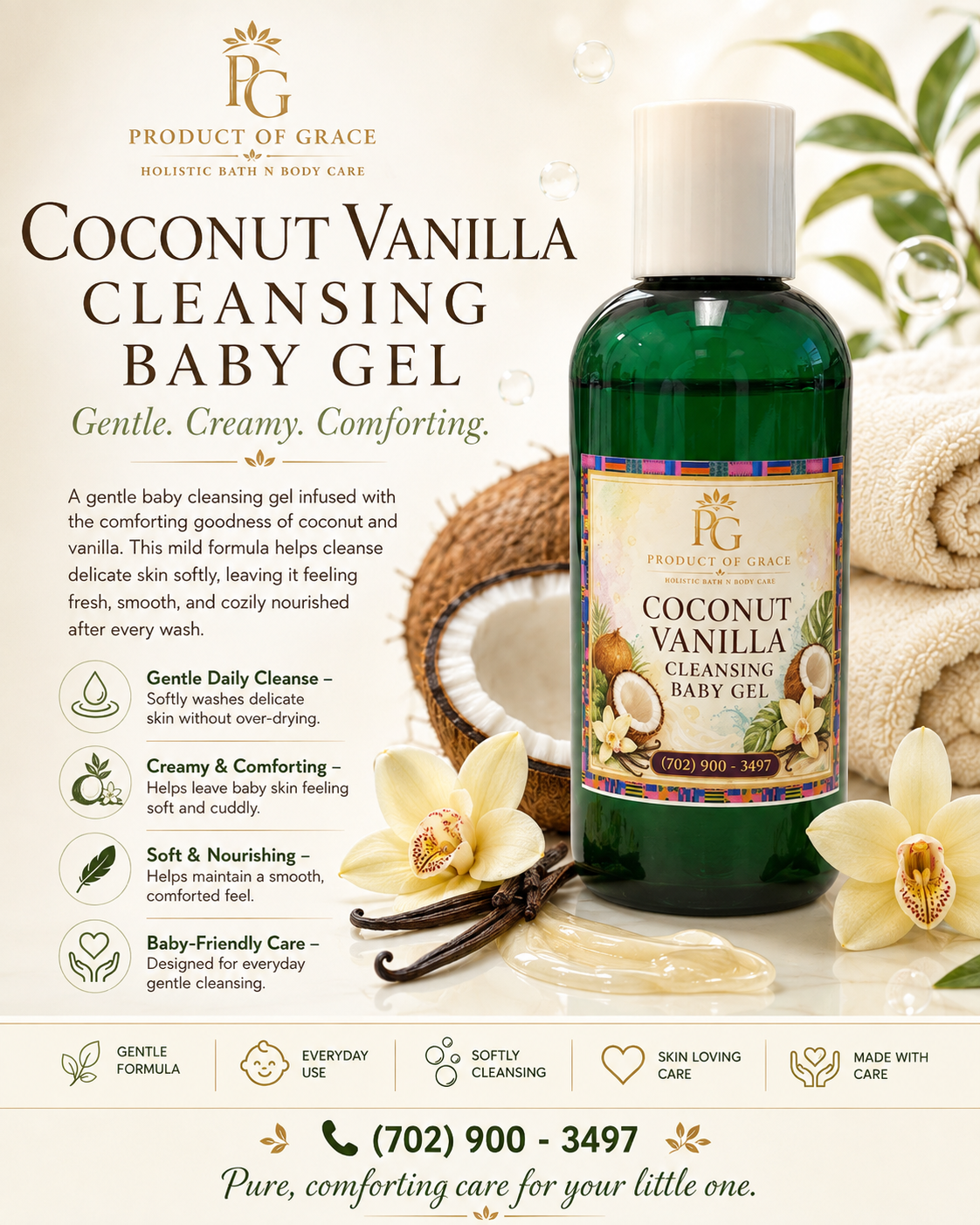 Coconut Vanilla Cleansing Baby Gel