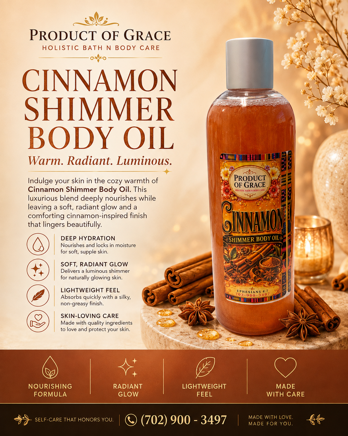 Cinnamon Shimmer Body Oil