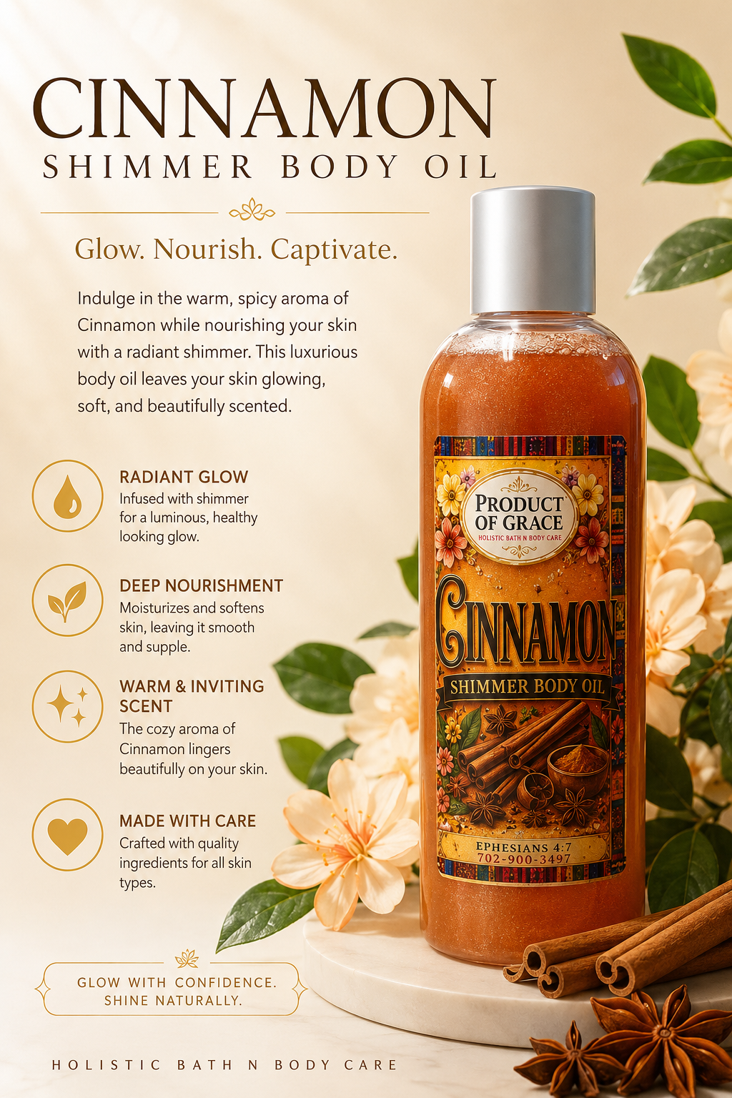 Cinnamon Shimmer Body Oil