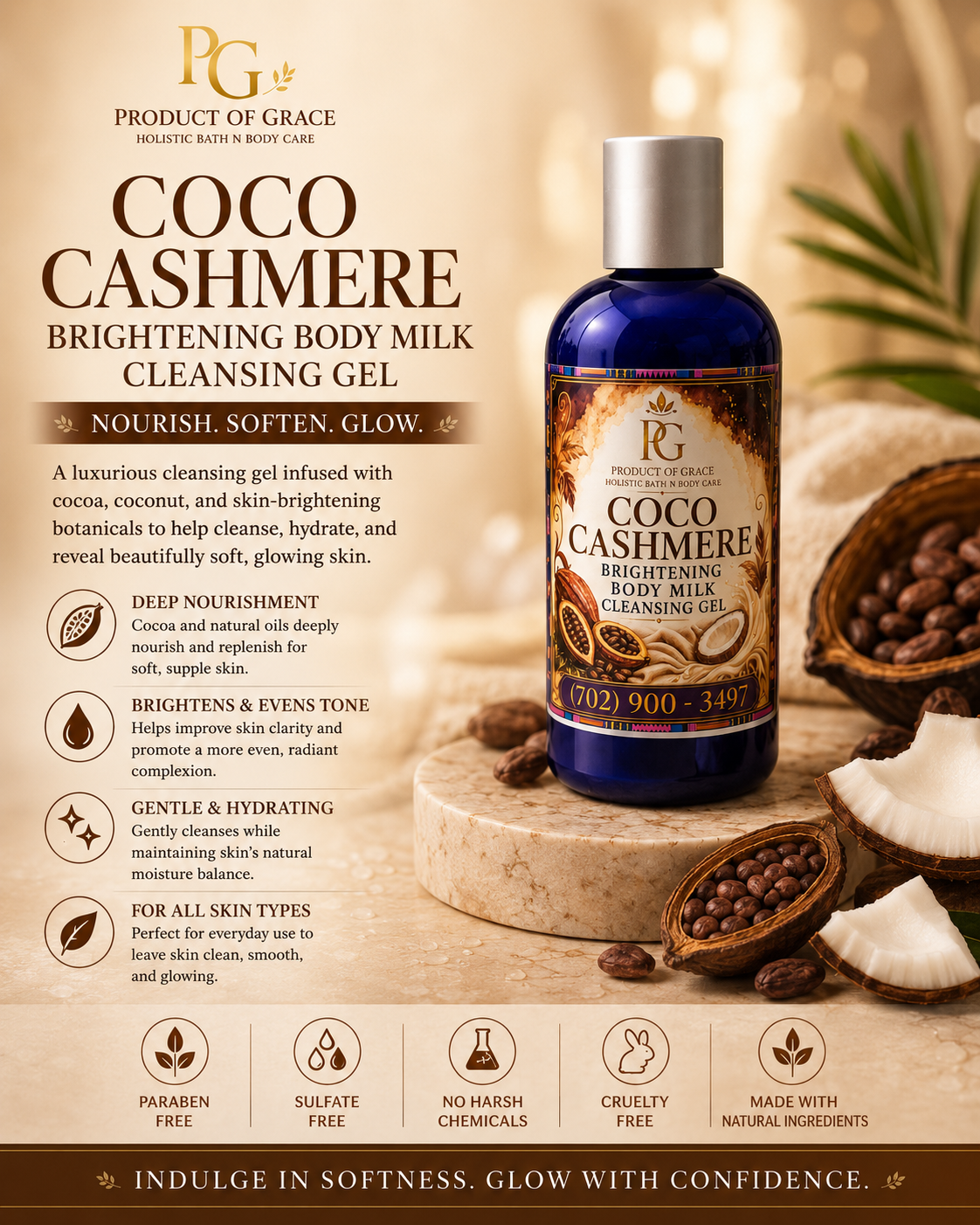 Coco Cashmere Brightening Body Cleansing Gel