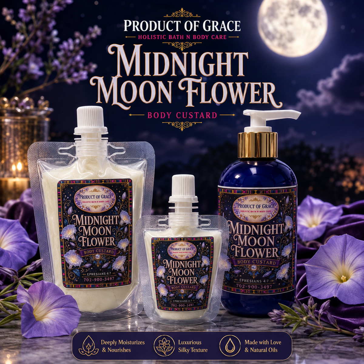 Midnight Moon Flower Body Custard