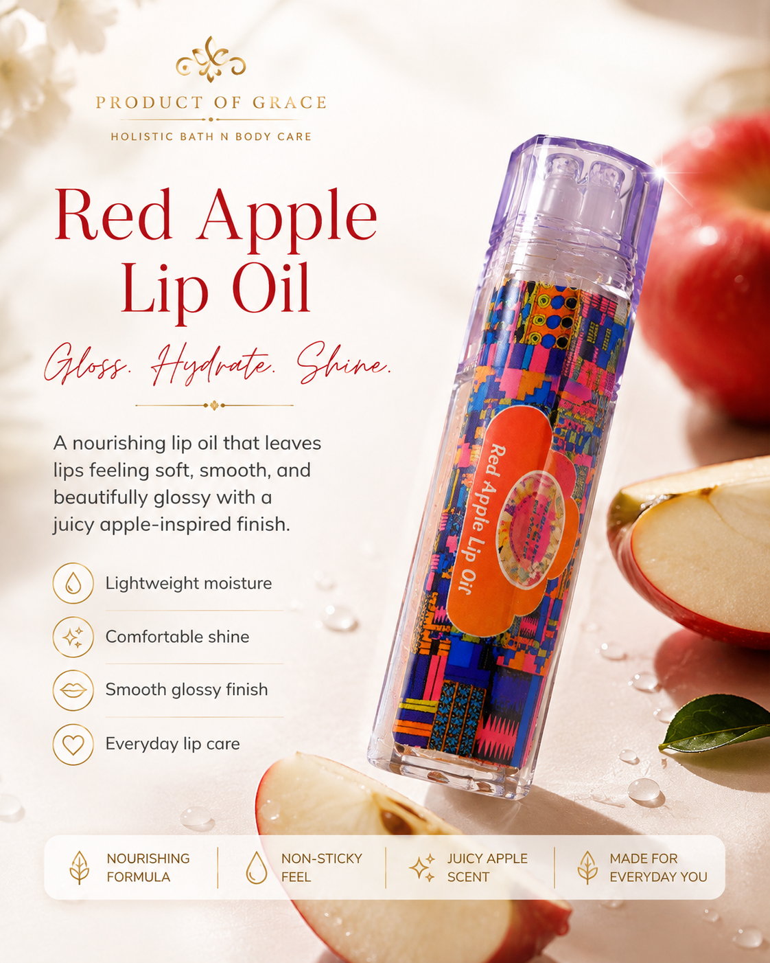 Red Apple Lip Oil