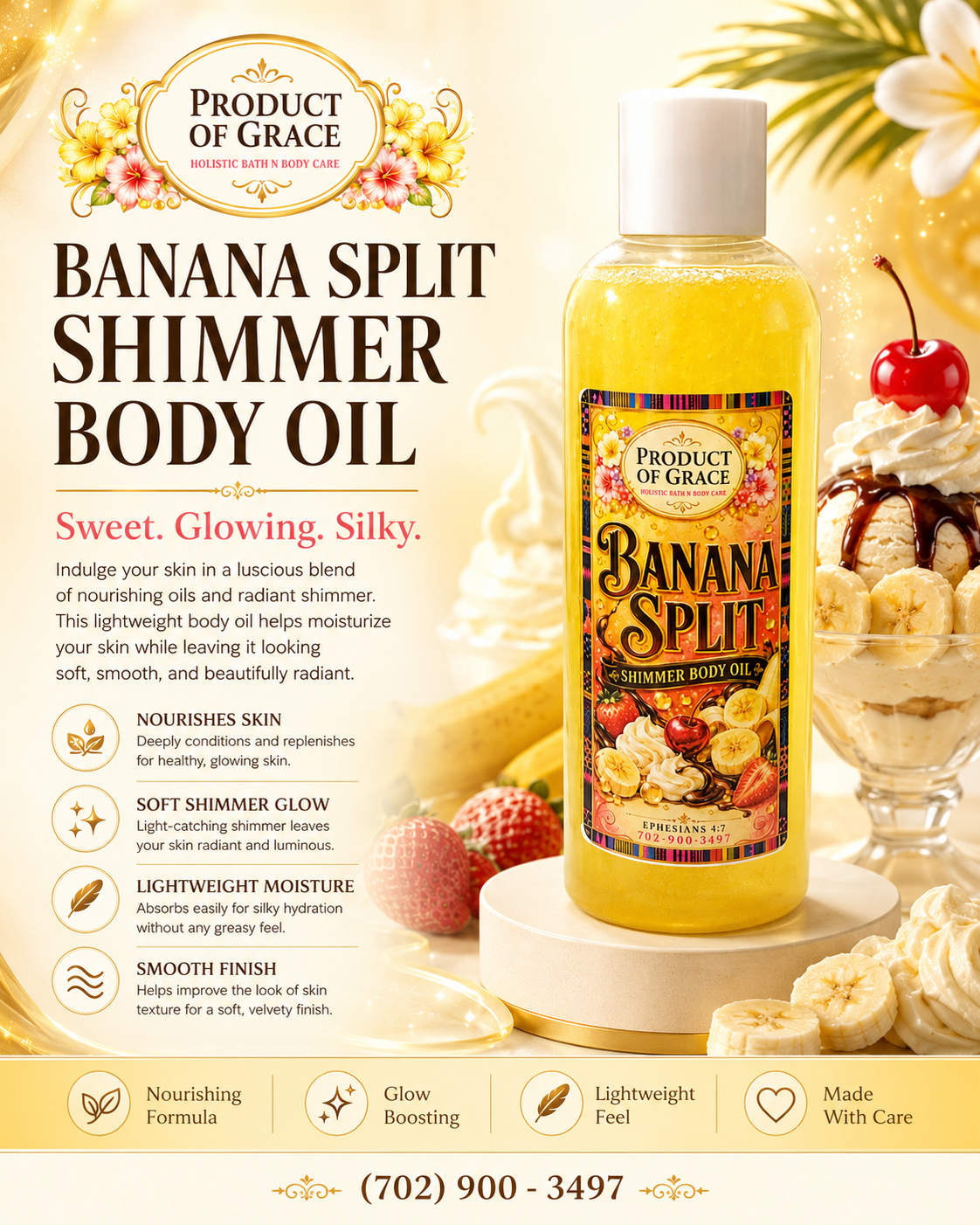 Banana Split Shimmer Body Oil